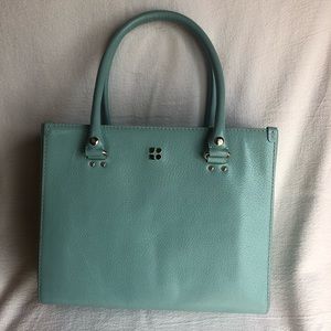 Kate Spade Quinn blue leather tote